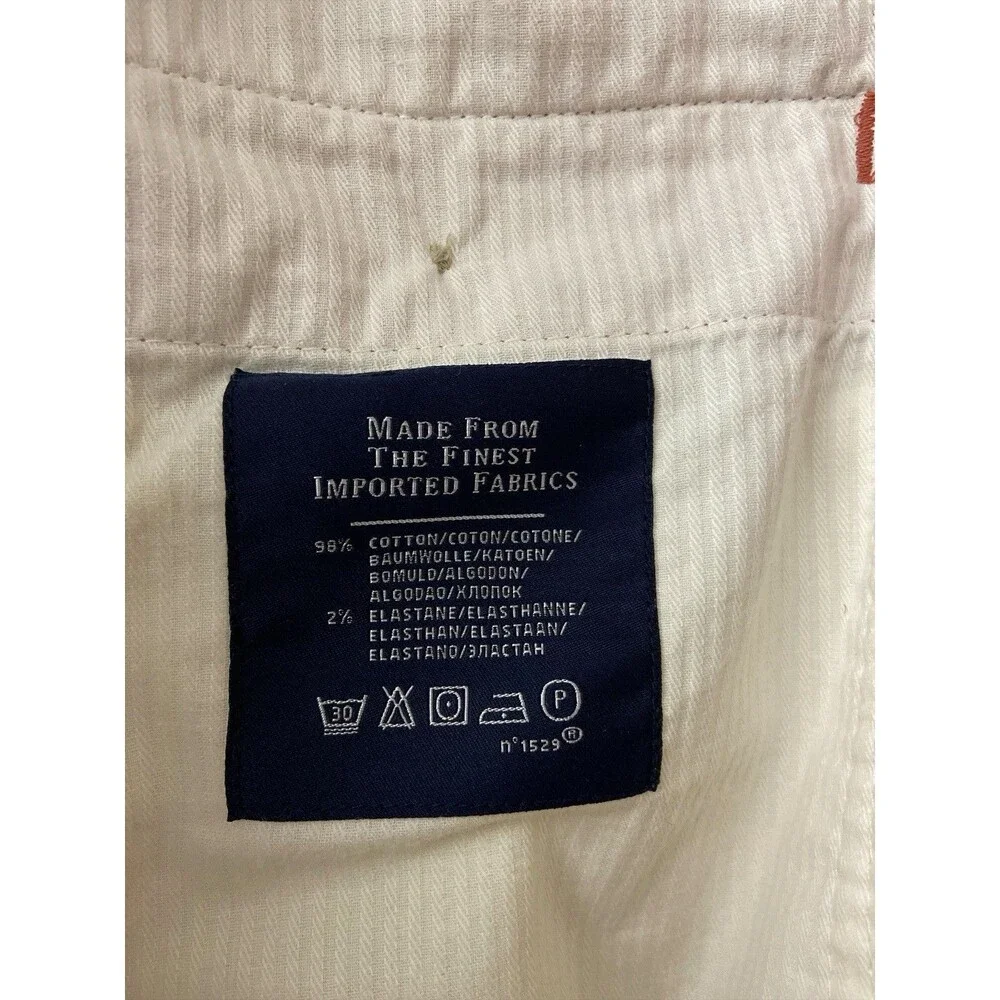 Polo Ralph Lauren Classic Fit Pants 34x32 Coral Red Flawed Stretch Cotton Preppy